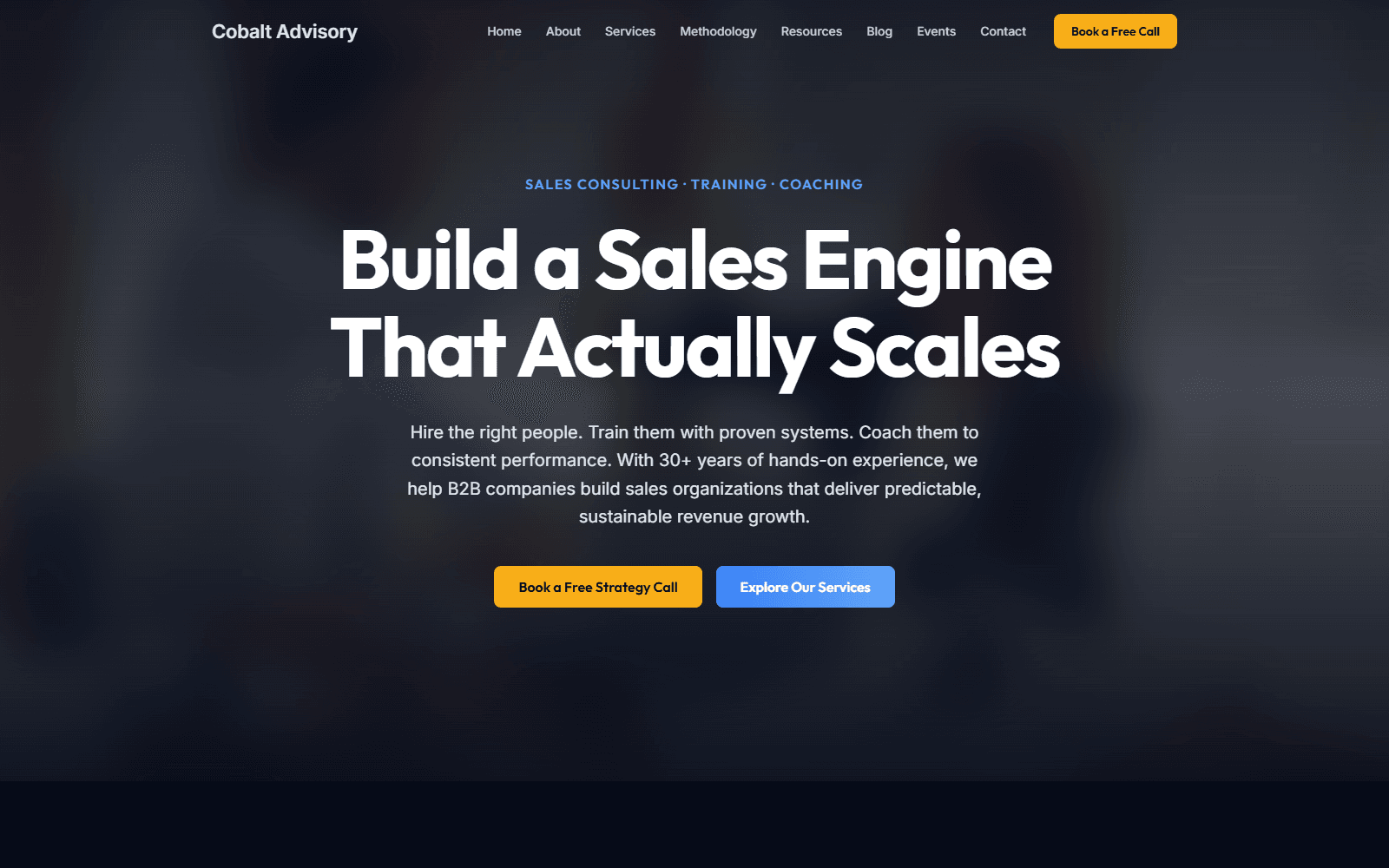 Cobalt Advisory homepage hero