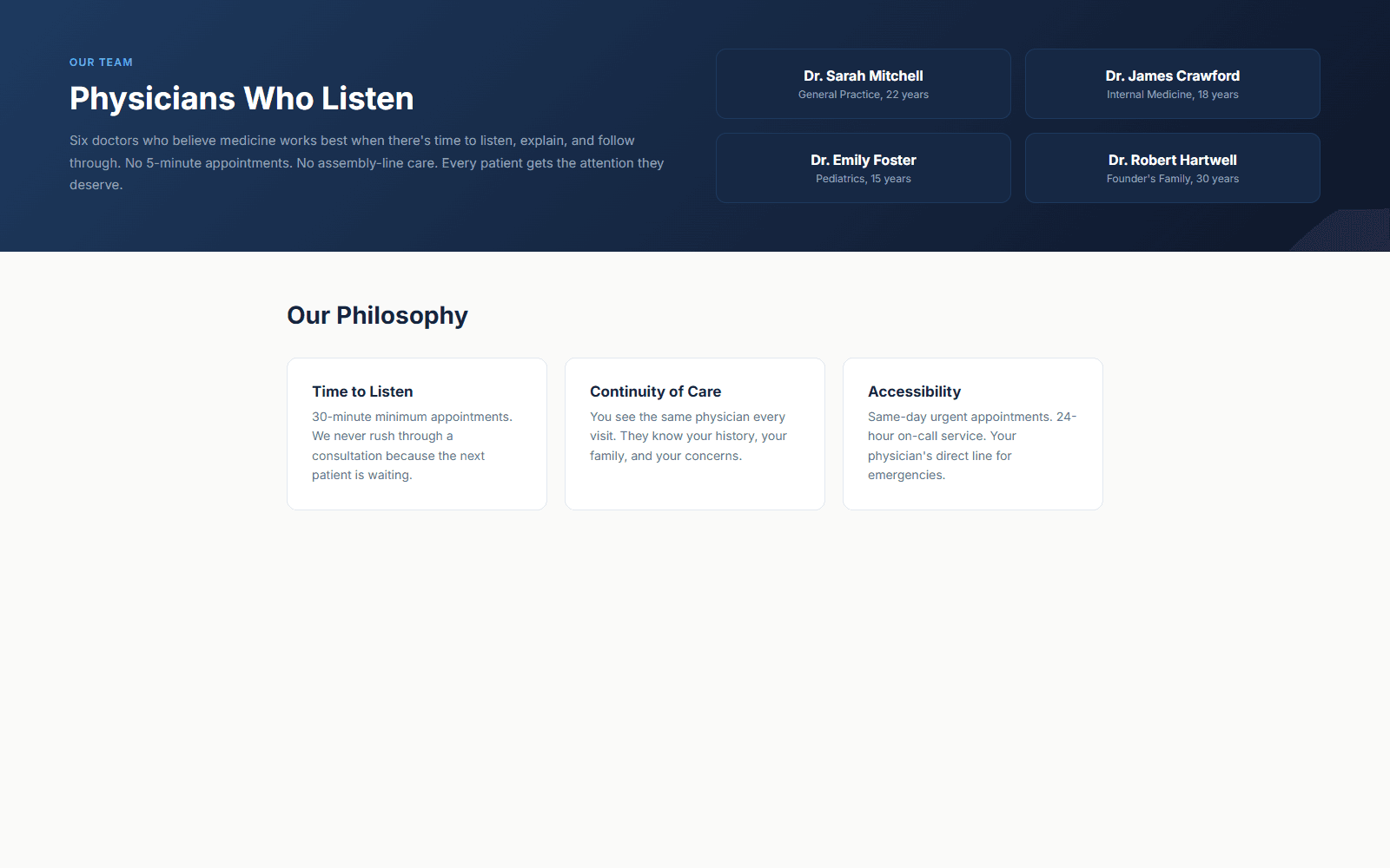 Hartwell Medical Group about page